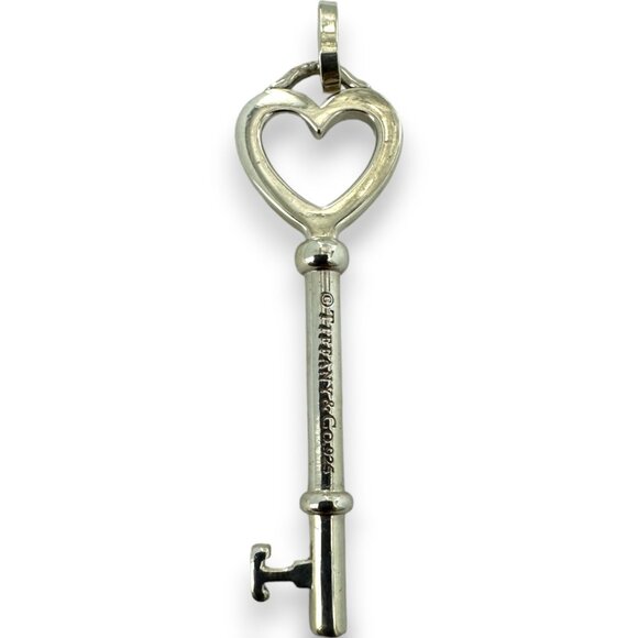 Tiffany & Co Tiffany Keys Collection Heart 925 Sterling Silver Pendant Charm - Picture 2 of 4